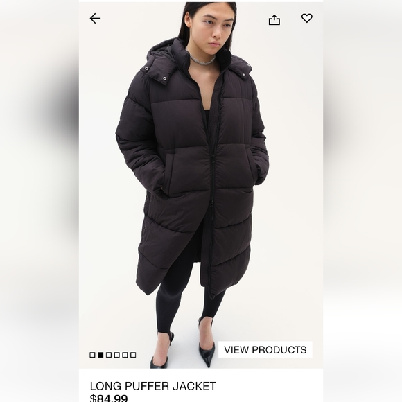 H and M womens long puffer jacket - Picture 1 of 5
